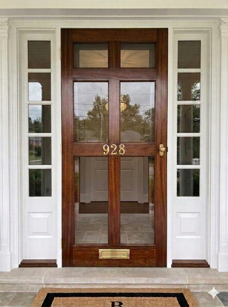 Heritage Brass steel storm door