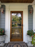 Full-View Convertible Wood Storm Door – Unfinished Slab